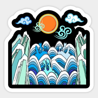 waves Sticker